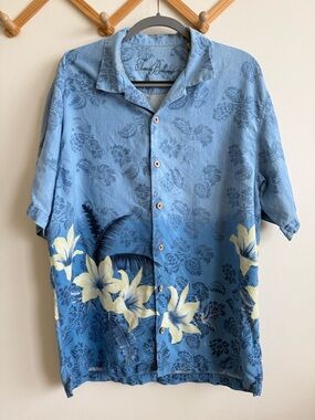 Tommy Bahama 100% Silk Hawaiian Shirt